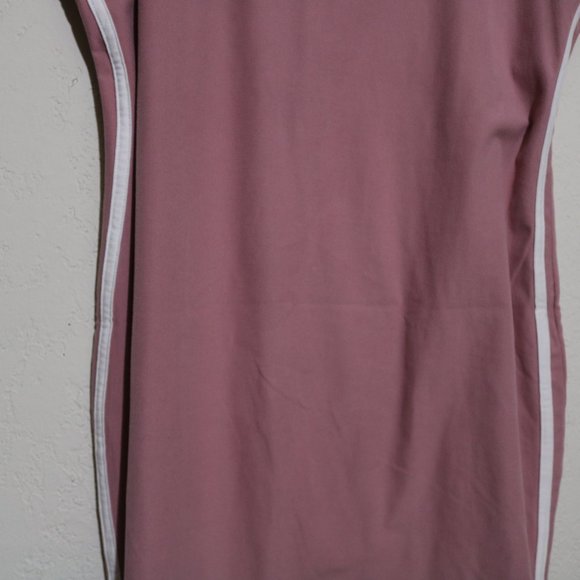 Cute Mauve Pink Cashmere Soft White Stripe Midi - Picture 4 of 4